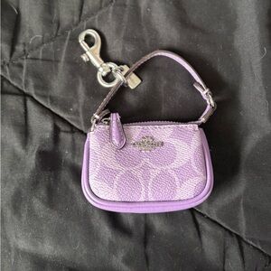 Coach Lavender Mini Bag Keychain